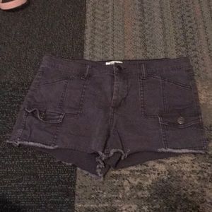Dark/navy blue “jean-like” shorts